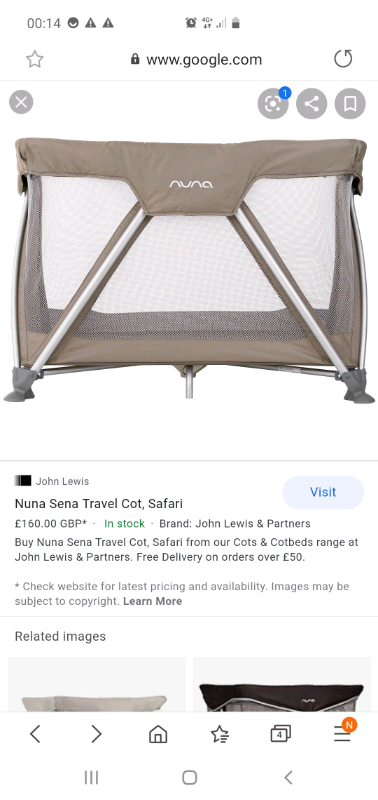 nuna sena travel cot safari